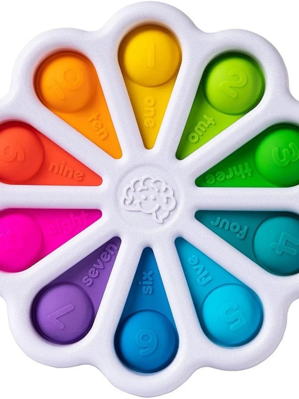 Dimpl Digits Rainbow Popper Toy - Blue Frame